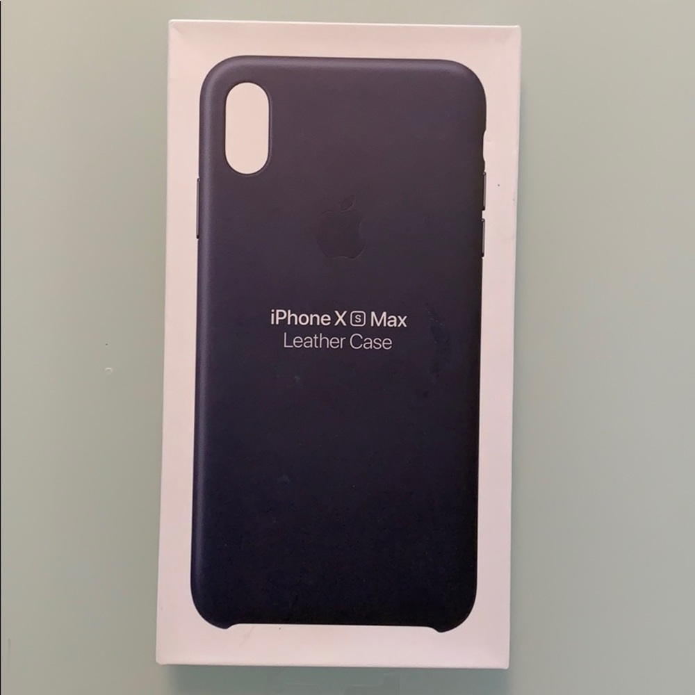 Apple iPhone XS Max leather case midnight blue